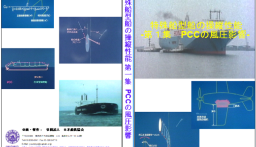 特殊船型船の操縦性能 第1集 PCC船の風圧影響
